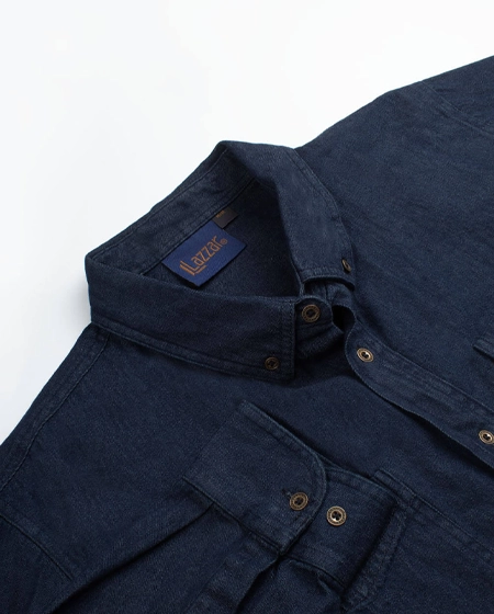 Camisa industrial de mezclilla (7.5 oz) para hombre