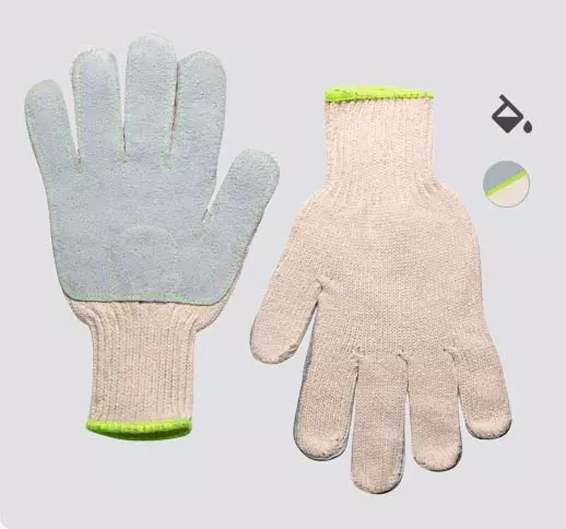 Guantes de Algodón con Palma de Carnaza