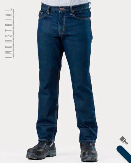 Pantalones de Mezclilla de Hombre Industrial 14 Onzas