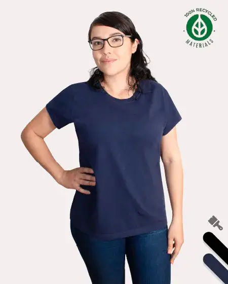 Playera cuello redondo dama ecologica 