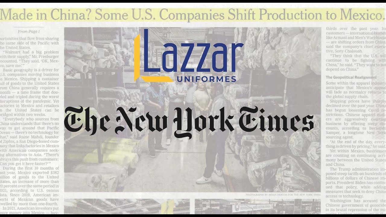 UNIFORMES Lazzar en el Periódico New York Times